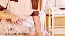  Presentation with beauty salon - Beautiful PPT layouts featuring woman in hat receiving electric darsonval facial massage after procedure at beauty salon backdrop and a lemonade colored foreground