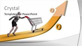  Presentation with inflation - Presentation theme featuring woman-in-high-grocery-inflation background and a white colored foreground