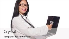  Presentation with security - Cool new PPT theme with woman in it security concept backdrop and a  colored foreground