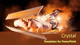  Presentation with kimono - Amazing slides having woman-in-kimono-practicing-fighter backdrop and a tawny brown colored foreground