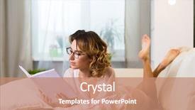  Presentation with pleasure of reading - Beautiful theme featuring woman in lingerie and glasses backdrop and a coral colored foreground