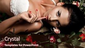  Presentation with war roses tudor rose - Cool new presentation with woman in lingerie with rose backdrop and a wine colored foreground