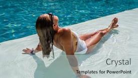  Presentation with five stars - Cool new theme with woman-in-luxury-five-stars backdrop and a light gray colored foreground