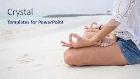  Presentation with posture - Slides enhanced with woman-in-meditation-posture background and a sky blue colored foreground