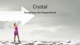  Presentation with multicolor - Beautiful PPT layouts featuring woman in multicolored dress backdrop and a  colored foreground