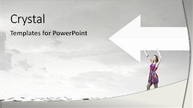  Presentation with multicolor - Cool new PPT layouts with woman in multicolored dress backdrop and a  colored foreground