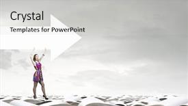  Presentation with multicolor - Amazing slides having woman in multicolored dress backdrop and a  colored foreground