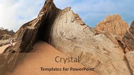  Presentation with pink - Slides consisting of woman-in-pink-pants-photographing background and a coral colored foreground