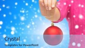  Presentation with christmas holidays - Beautiful slides featuring woman in pink sweater backdrop and a light blue colored foreground