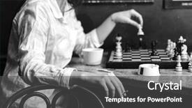  Presentation with pub - PPT theme having woman in pub smoking drinking background and a dark gray colored foreground