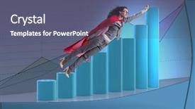  Presentation with economy - Slides having woman in red cover background and a gray colored foreground