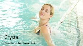  Presentation with jet - Colorful PPT layouts enhanced with thalassotherapie - woman in spa pool enjoying backdrop and a mint green colored foreground