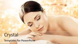  Presentation with traditional medicine medicine - Amazing slides having woman in spa salon massage backdrop and a lemonade colored foreground