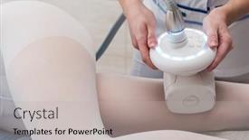  Presentation with lpg - PPT theme enhanced with woman-in-special-white-suit background and a light gray colored foreground