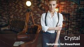  Presentation with gangster - Presentation theme with strict clothes gangster style mafia background and a tawny brown colored foreground