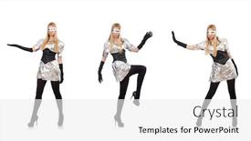  Presentation with tech - Beautiful theme featuring woman-in-tech-concept-isolated backdrop and a white colored foreground