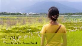  Presentation with flower woman - PPT layouts having woman-in-the-beautiful-flower background and a  colored foreground