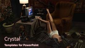  Presentation with carpet - Theme enhanced with woman-in-the-interior background and a wine colored foreground