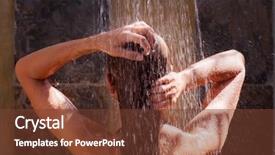  Presentation with luxury lifestyle - Cool new theme with woman in the shower back backdrop and a tawny brown colored foreground