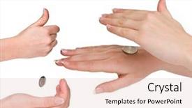  Presentation with phases - Audience pleasing presentation design consisting of woman in the three phase backdrop and a lemonade colored foreground