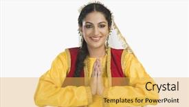 Presentation with malaysian traditional dress - Cool new slides with woman in traditional punjabi dress backdrop and a yellow colored foreground