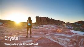  Presentation with view of the vinales valley - Amazing PPT layouts having woman in valley of fire backdrop and a  colored foreground