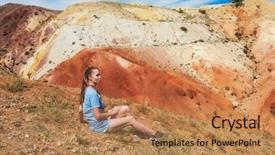  Presentation with mars - Presentation with woman in valley of mars background and a coral colored foreground