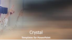  Presentation with virtual reality - Slide set consisting of woman in virtual reality headset background and a coral colored foreground