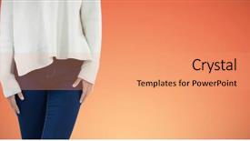  Presentation with abstract - Cool new presentation with woman in wellington boot standing backdrop and a coral colored foreground