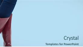  Presentation with boot camp botts - Colorful theme enhanced with woman in wellington boot standing backdrop and a  colored foreground