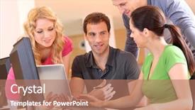  Presentation with wheelchair - Beautiful slides featuring woman in wheelchair attending group backdrop and a  colored foreground