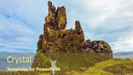  Presentation with moss - Colorful slide set enhanced with woman-in-white-performs-asana backdrop and a tawny brown colored foreground