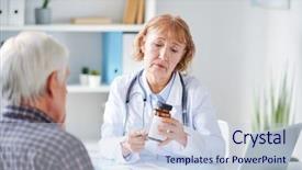  Presentation with prescriptions - Presentation design enhanced with woman in whitecoat holding jar background and a lemonade colored foreground