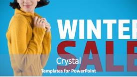  Presentation with white pigeon against the blue - Theme featuring woman in winter clothing posing background and a teal colored foreground