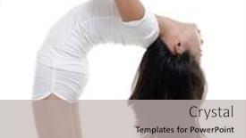  Presentation with posture - Beautiful slides featuring woman-in-yoga-camel-posture backdrop and a light gray colored foreground