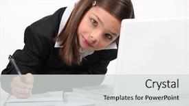  Presentation with acting - PPT theme with woman ingenuity - little girl acting background and a  colored foreground