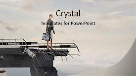  Presentation with overcome - Slides with woman ingenuity - she is determined to overcome background and a  colored foreground