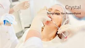  Presentation with acid - Audience pleasing PPT layouts consisting of woman-injecting-hyaluronic-acid backdrop and a lemonade colored foreground