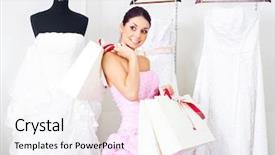  Presentation with wedding - Cool new presentation with woman is choosing a wedding backdrop and a sky blue colored foreground