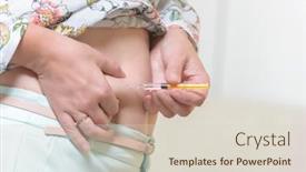  Presentation with insulin - Colorful slides enhanced with woman-is-doing-an-insulin backdrop and a lemonade colored foreground