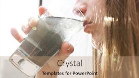  Presentation with dirty water - Cool new PPT theme with woman-is-drinking-dirty-water backdrop and a coral colored foreground