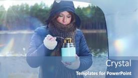  Presentation with hike forest - Beautiful PPT layouts featuring woman-is-eating-a-hot backdrop and a teal colored foreground