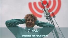  Presentation with bts - Slide set consisting of her head near the bts background and a ocean colored foreground