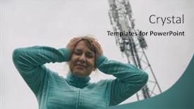  Presentation with bts - Presentation theme consisting of her head near the bts background and a light gray colored foreground