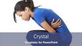  Presentation with trachea and stomach - Theme featuring woman-is-holding-her-stomach background and a ocean colored foreground