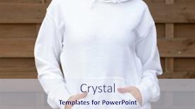  Presentation with clothing - Presentation having woman-is-standing-in-white background and a sky blue colored foreground