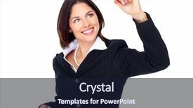  Presentation with writing pen - Amazing PPT layouts having woman isolated on white background backdrop and a  colored foreground