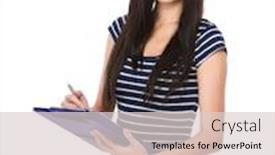  Presentation with note - Presentation with woman-jot-down-some-note background and a lemonade colored foreground