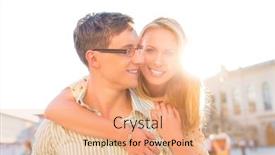  Presentation with sunshine - Slides having  background and a  colored foreground