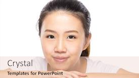  Presentation with lean - Presentation having woman lean on hand background and a lemonade colored foreground